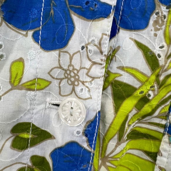 Draper's & Damon's Light Blazer Jacket Spring Floral Button Cotton Women's 3XL - Picture 8 of 9